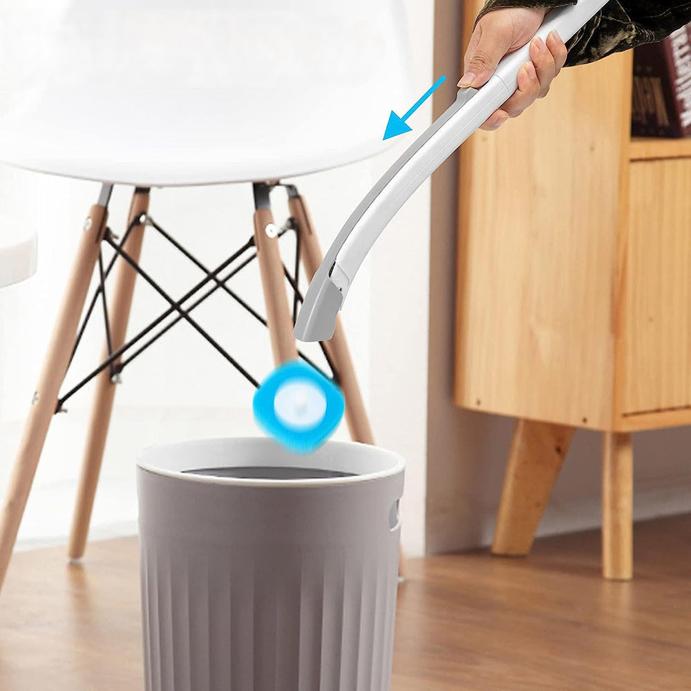 Wall-Mounted Toilet Brush Set with Storage Caddy and 8 Refill Heads
