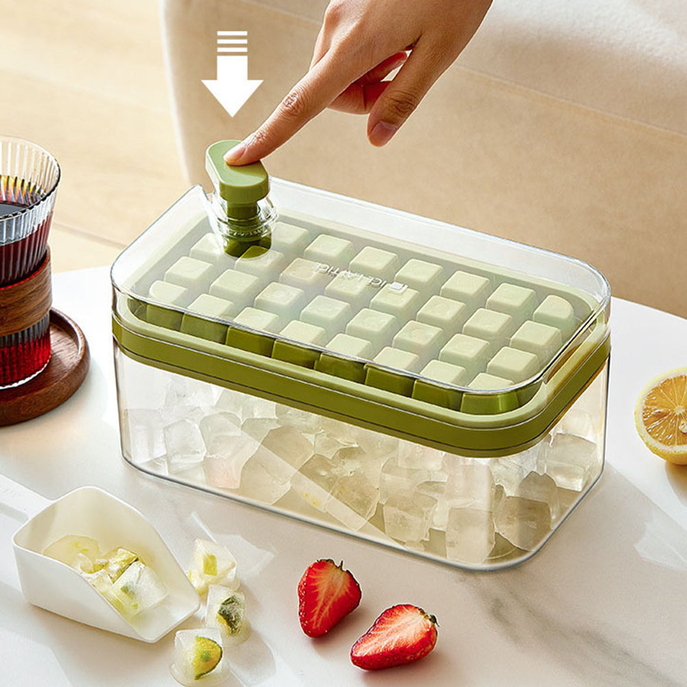 2 Layers One-Button Easy Release 64 pcs Ice Cube Tray