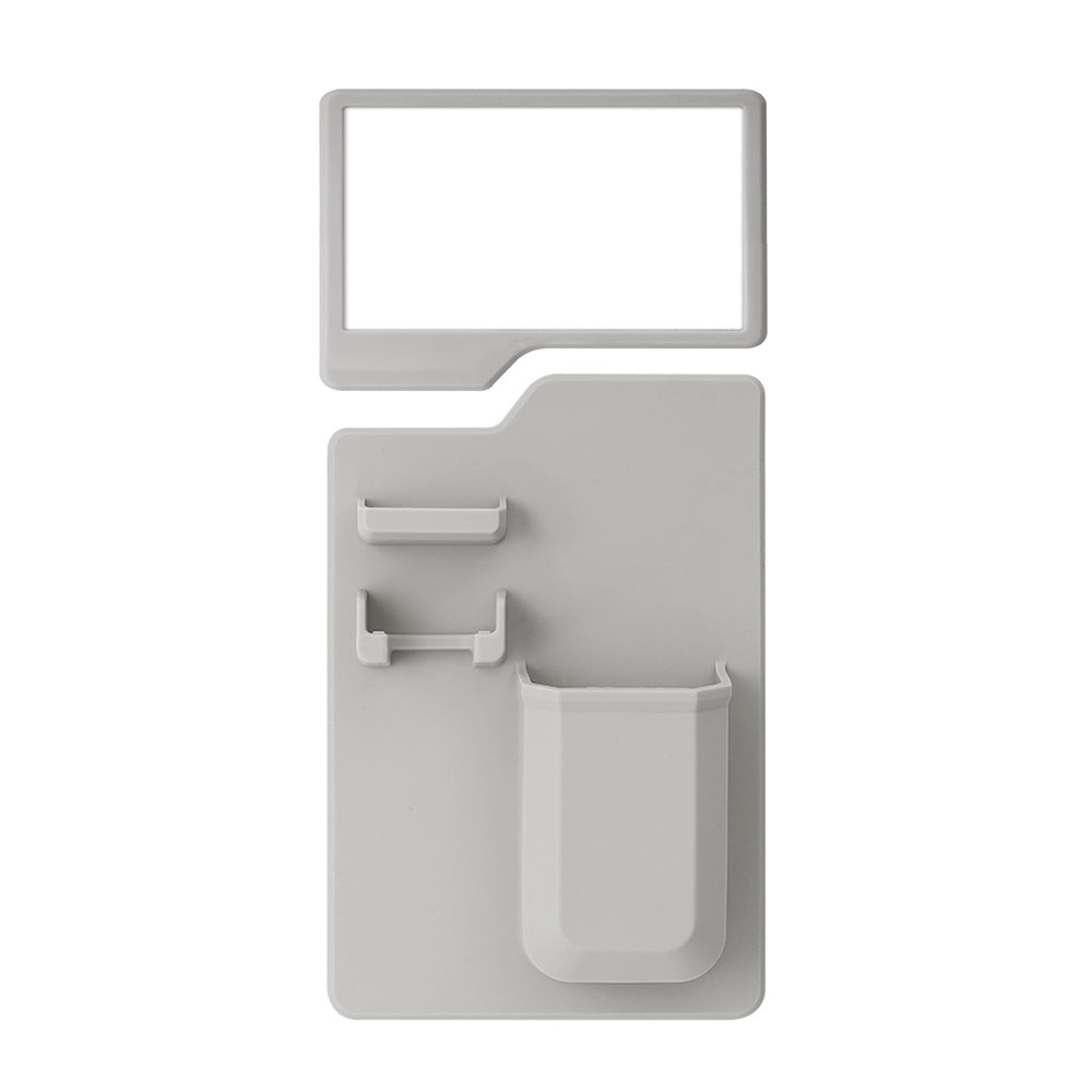 Silicone Toothbrush Holder Wall Mounted Bathroom with Acrylic Mirror
