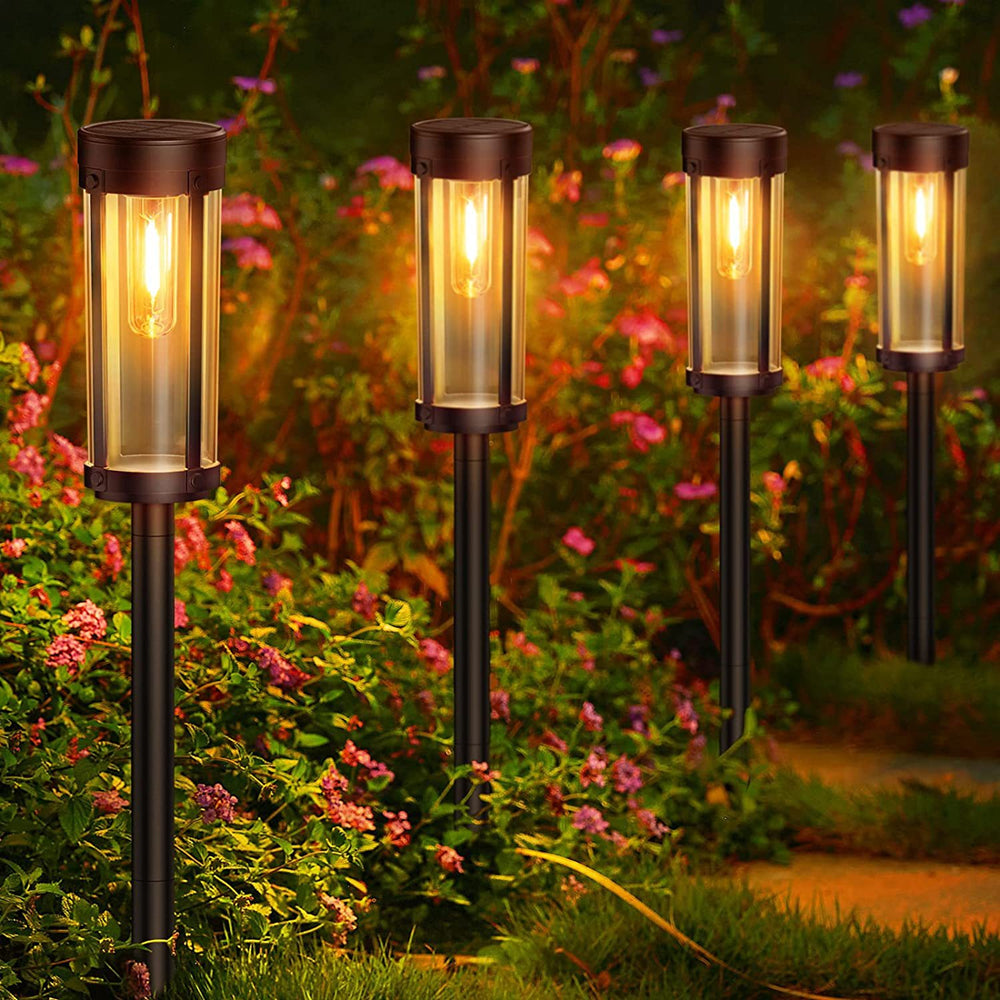 LUMIRO 4 Pack Solar Powered Outdoor Garden Decorative Lights
