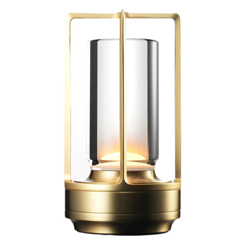 3 Color Cordless Crystal Table Lamp Touch Control Steeples Dimming USB -Rechargeable