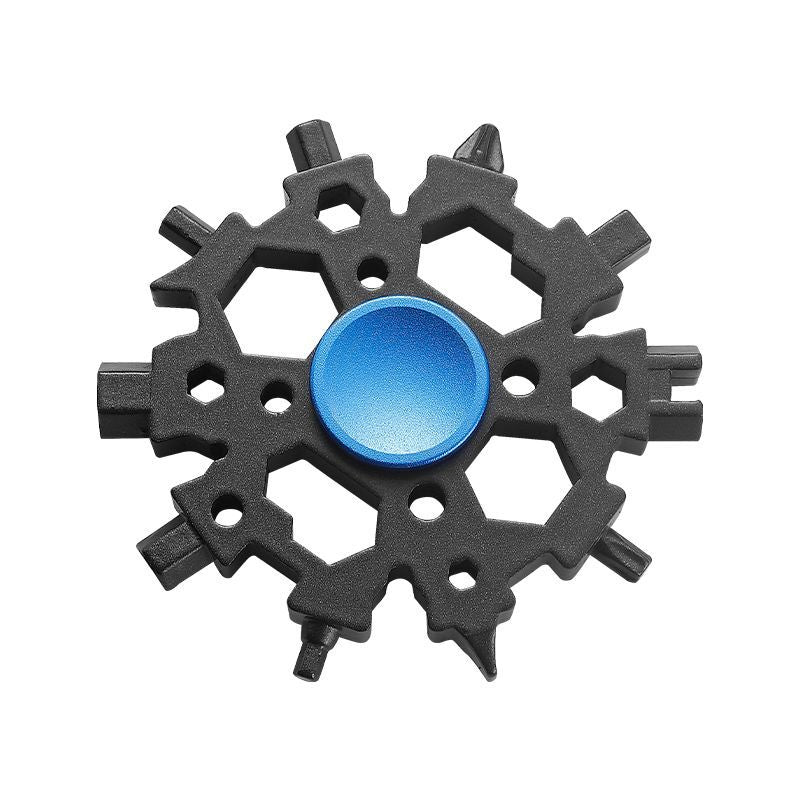 23-in-1 Snowflake Metal Multitool Gadget with Fidget Spinner Function
