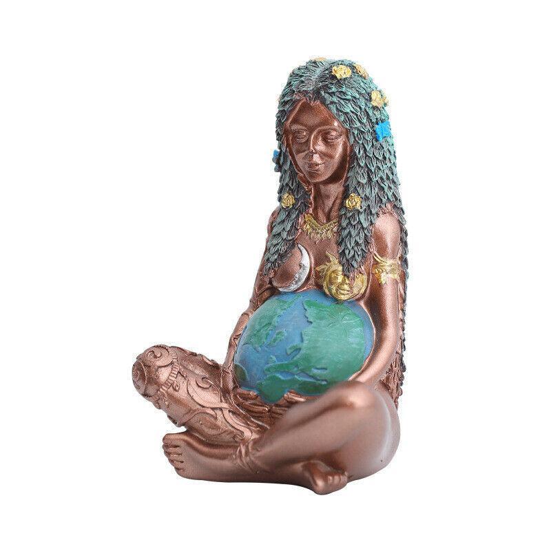 Mother Earth Goddess Art Statue Figurine for Home Decor Garden Ornament