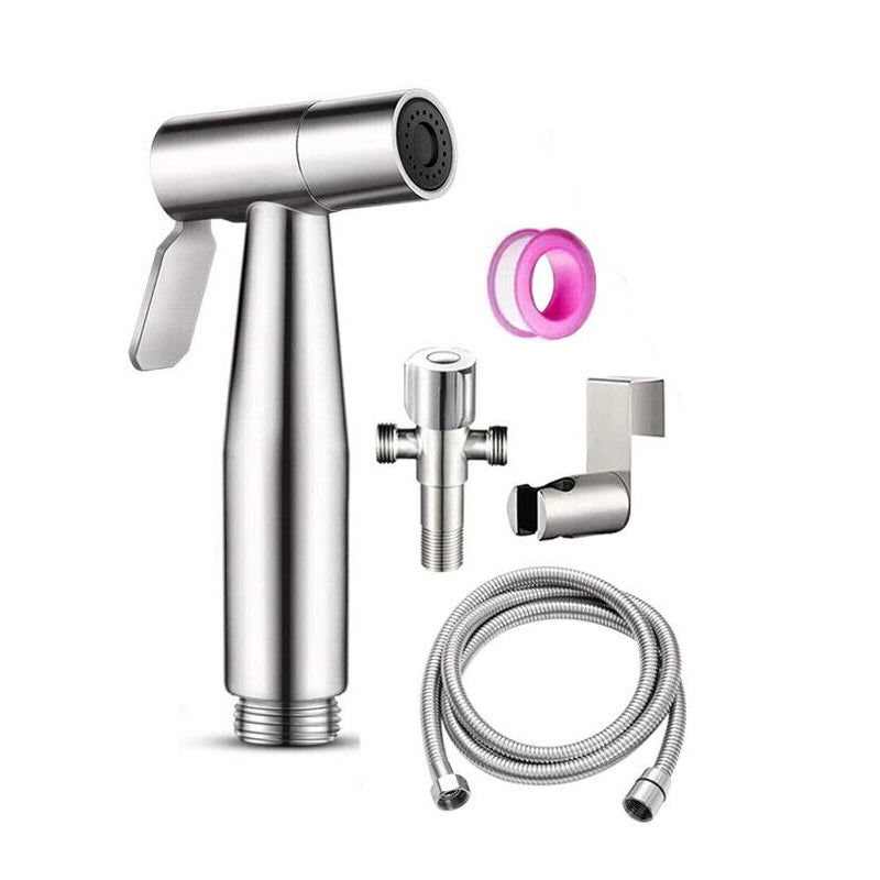 Stainless Steel Handheld Douche Bidet Toilet Sprayer Bathroom Accessory