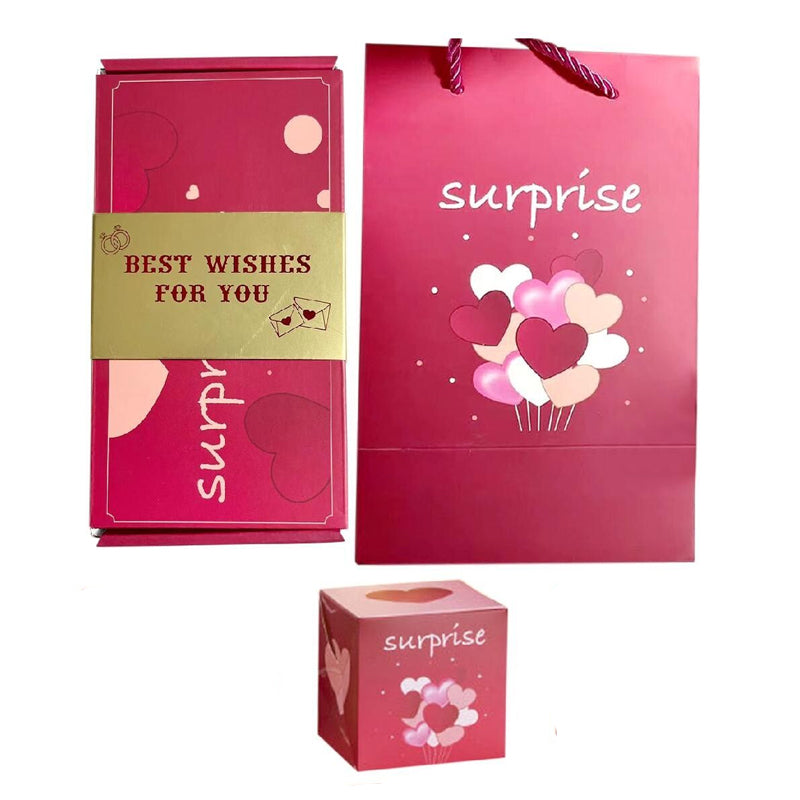 10 Jumps DIY Folding Paper Box Surprise Explosion Greeting Gift Box