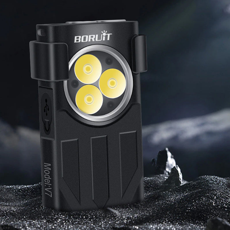 Waterproof LED Light Keychain Torch Lamp Flashlight USB Rechargeable