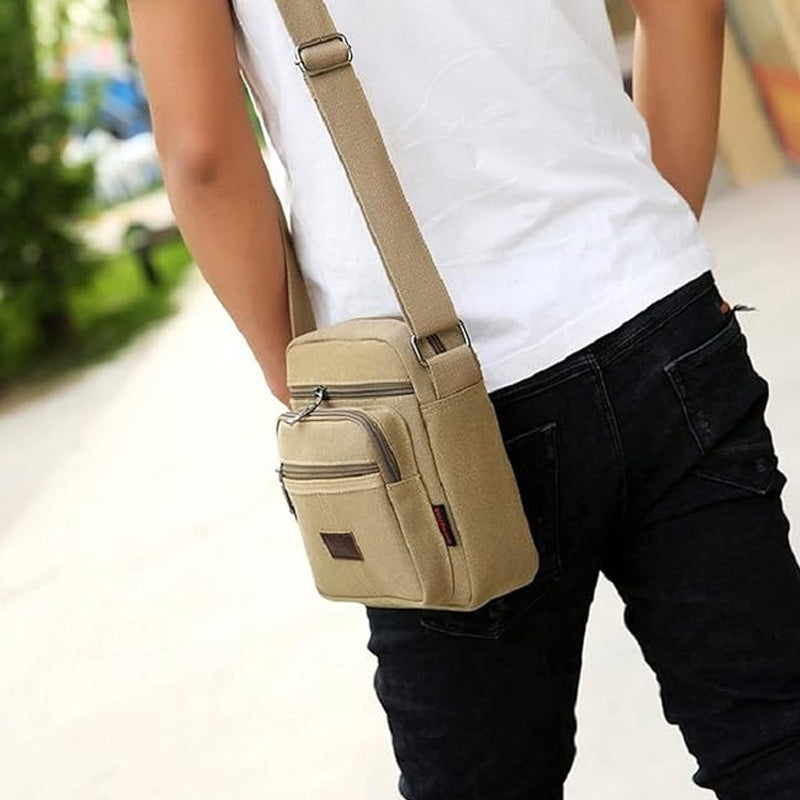 Retro Style Men's Canvas Messenger and Crossbody Satchel Bag