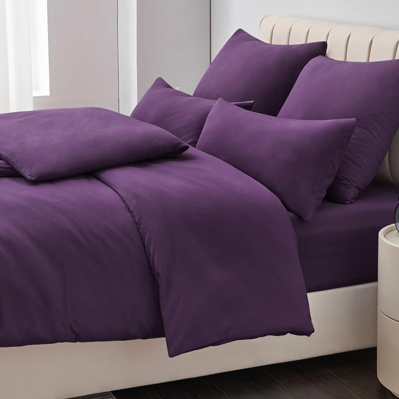 2000TC Washed Cotton Quilt Doona Duvet Cover and Pillowcase Set