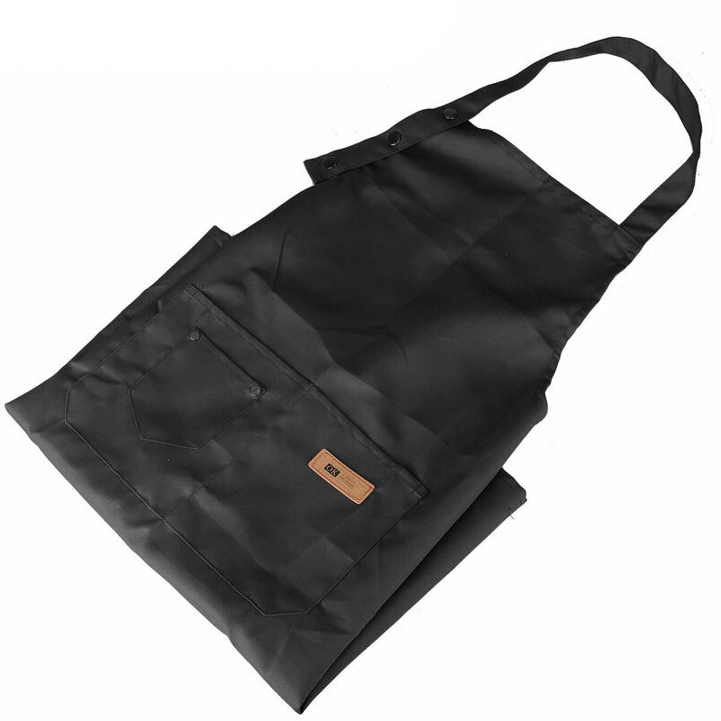 Washable Canvas Butcher and Server Kitchen Cooking Apron Café Uniform Apron with Pockets