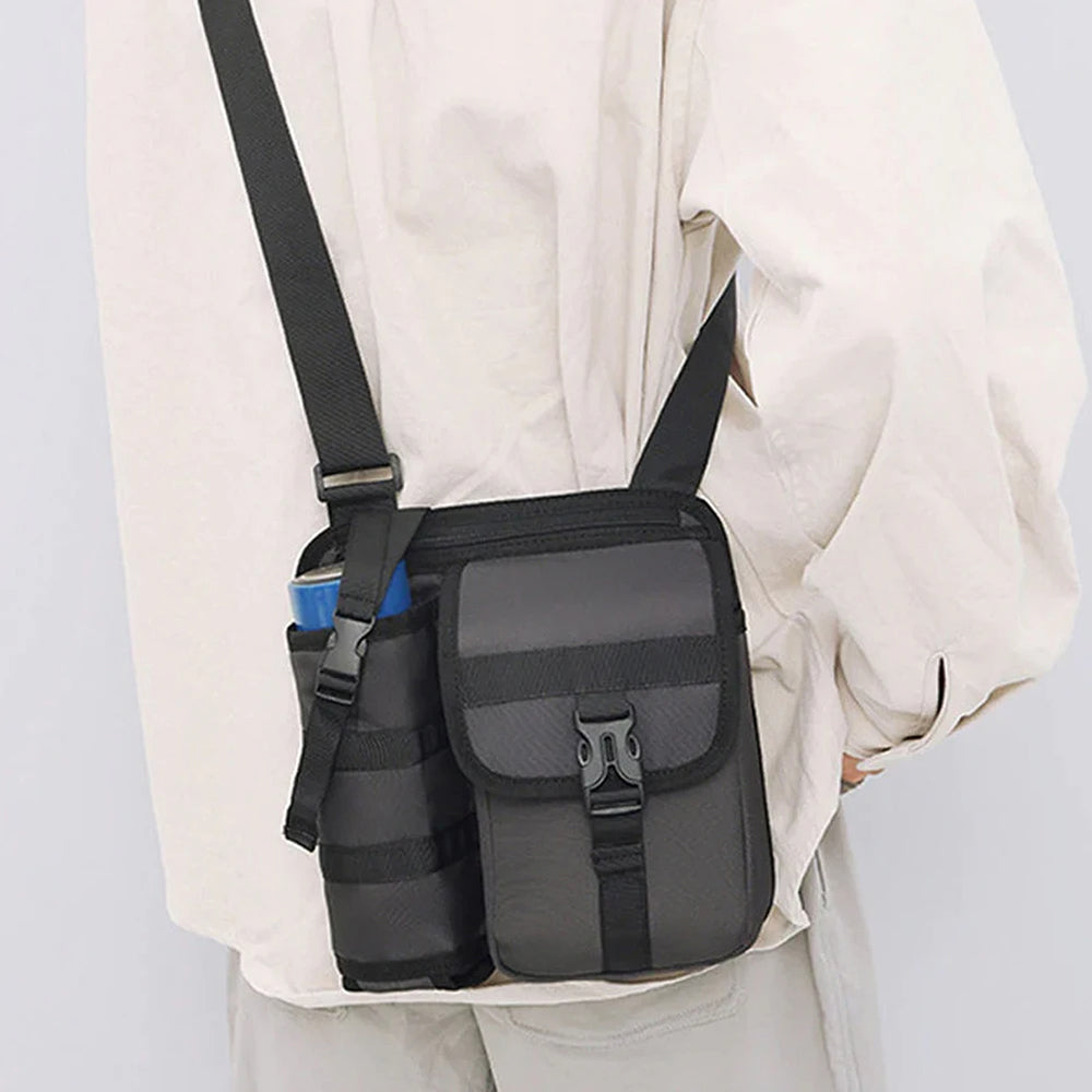 Waterproof Camping Wear Resistant Chest Crossbody Sling Shoulder Bags With Water Bottle Holder
