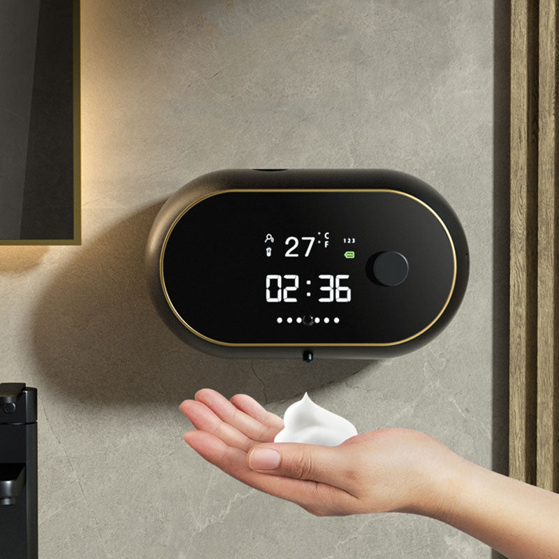 Human Body Induction Smart Liquid Foam Soap Dispenser with Time & Temperature Display