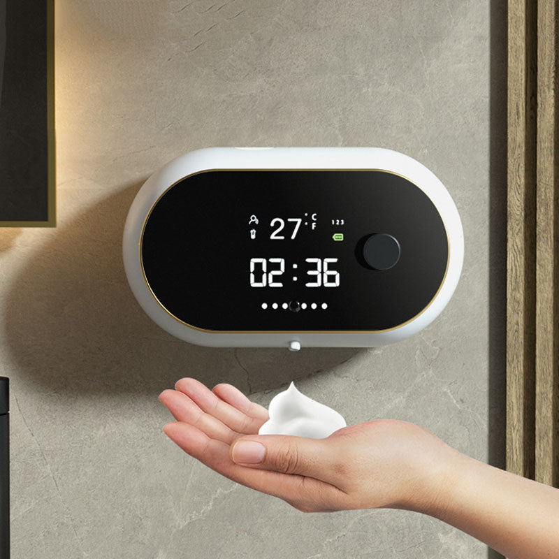 Human Body Induction Smart Liquid Foam Soap Dispenser with Time & Temperature Display