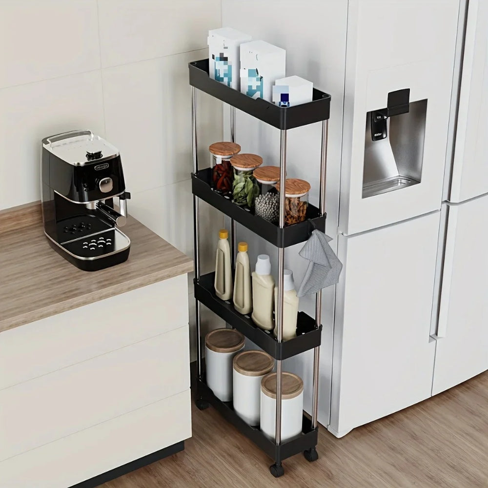 Multi-purpose Portable Bathroom Storage Rack on Wheels