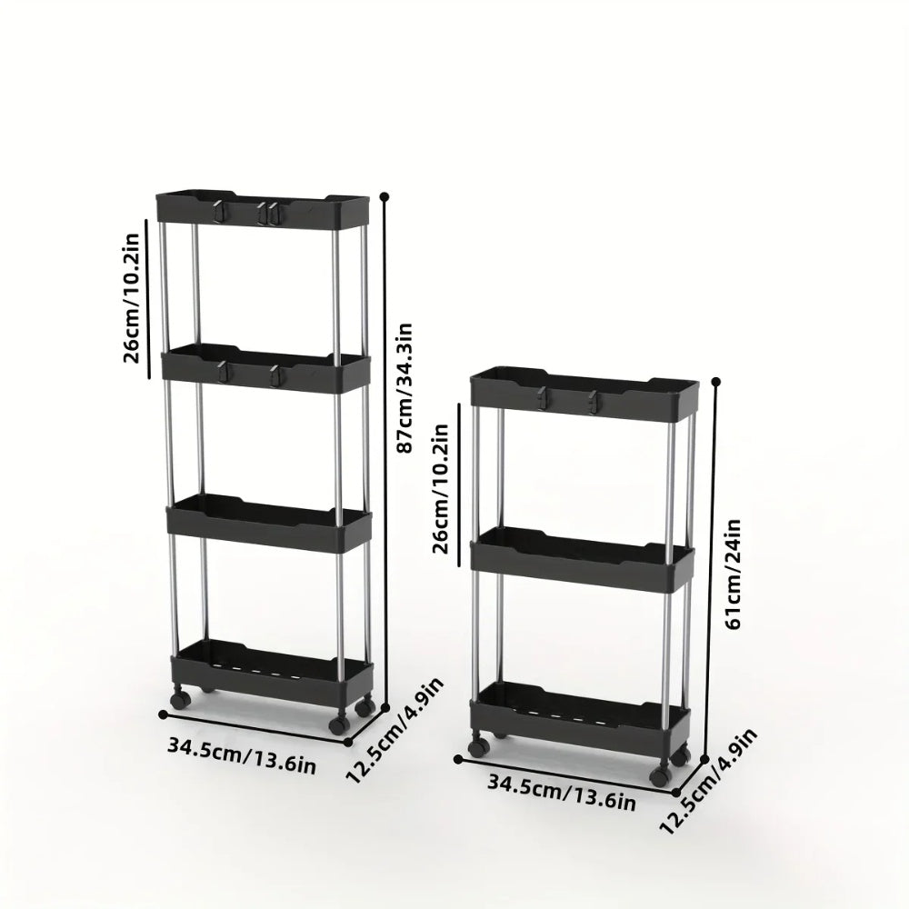 Multi-purpose Portable Bathroom Storage Rack on Wheels