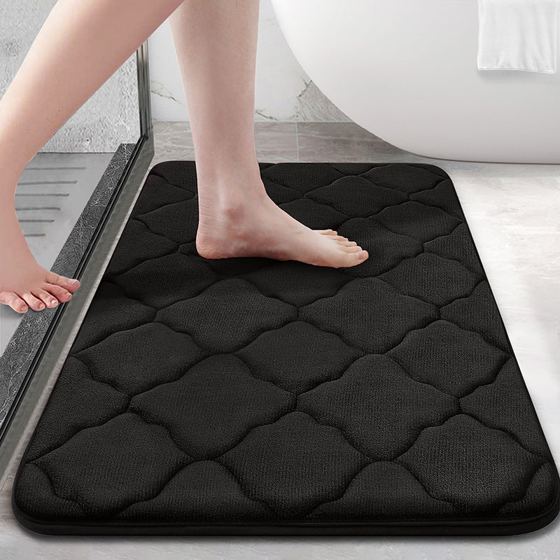 Coral Velvet Bedroom Sponge Carpet Anti-slip Bath Mat