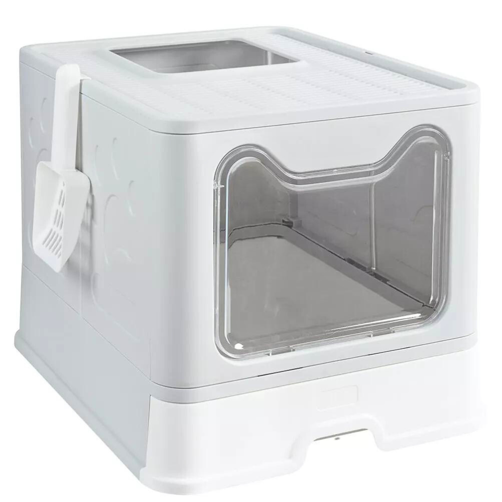 Tidy Cat Litter Box Enclosure with Portable Scoop Drawer