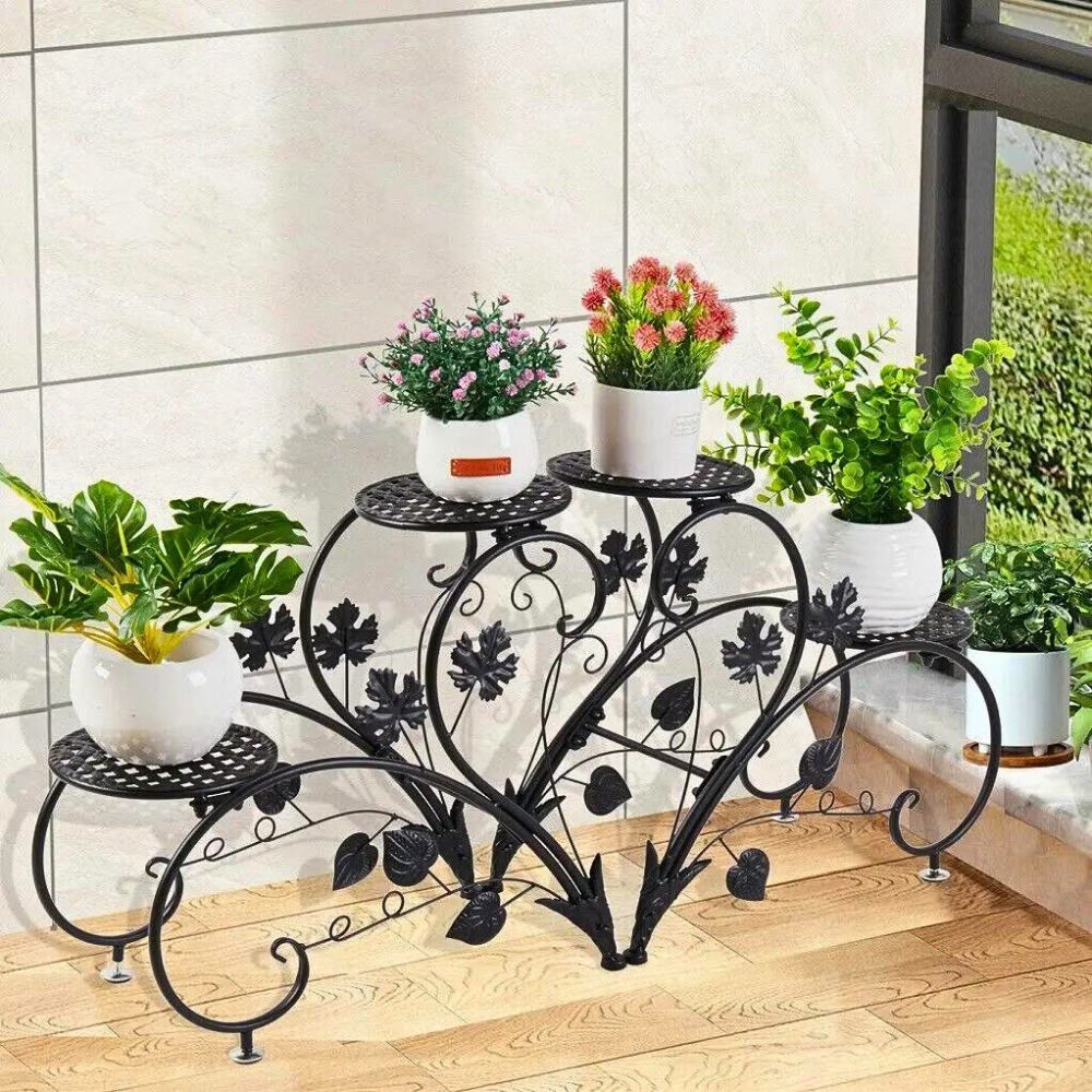 2 PCS Heart-shape Metal Plant Stand Flower Pot