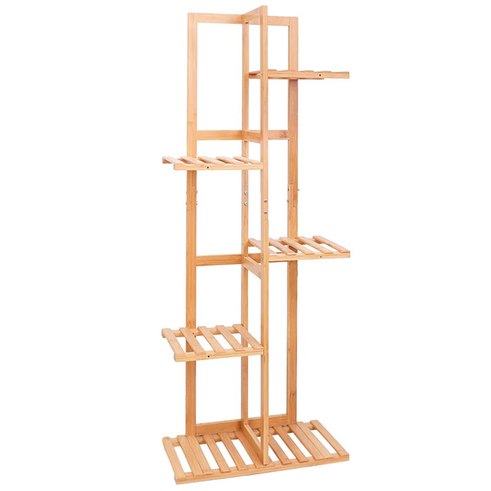 5/6 Pot Vertically Bamboo Flower Shelf Rack Pots Display Corner Shelving
