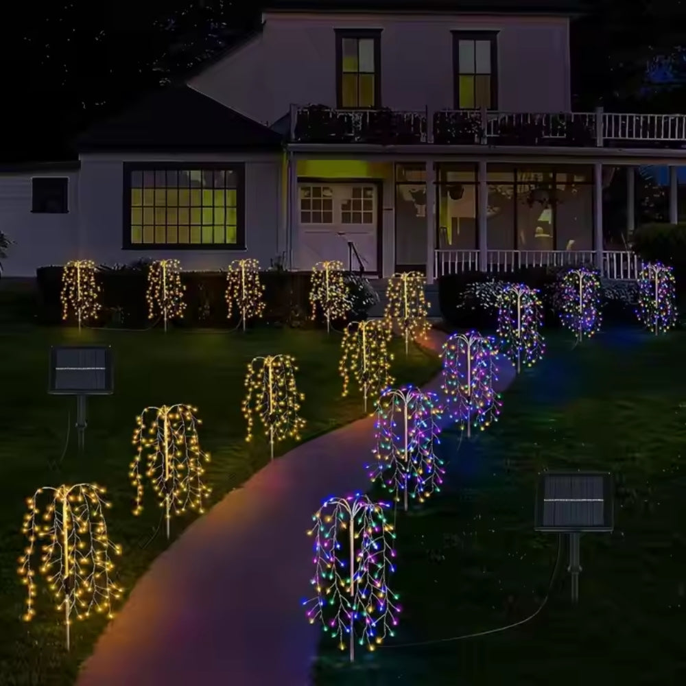 Solar LED String Light Outdoor Solar Artificial Tree Lights Waterproof