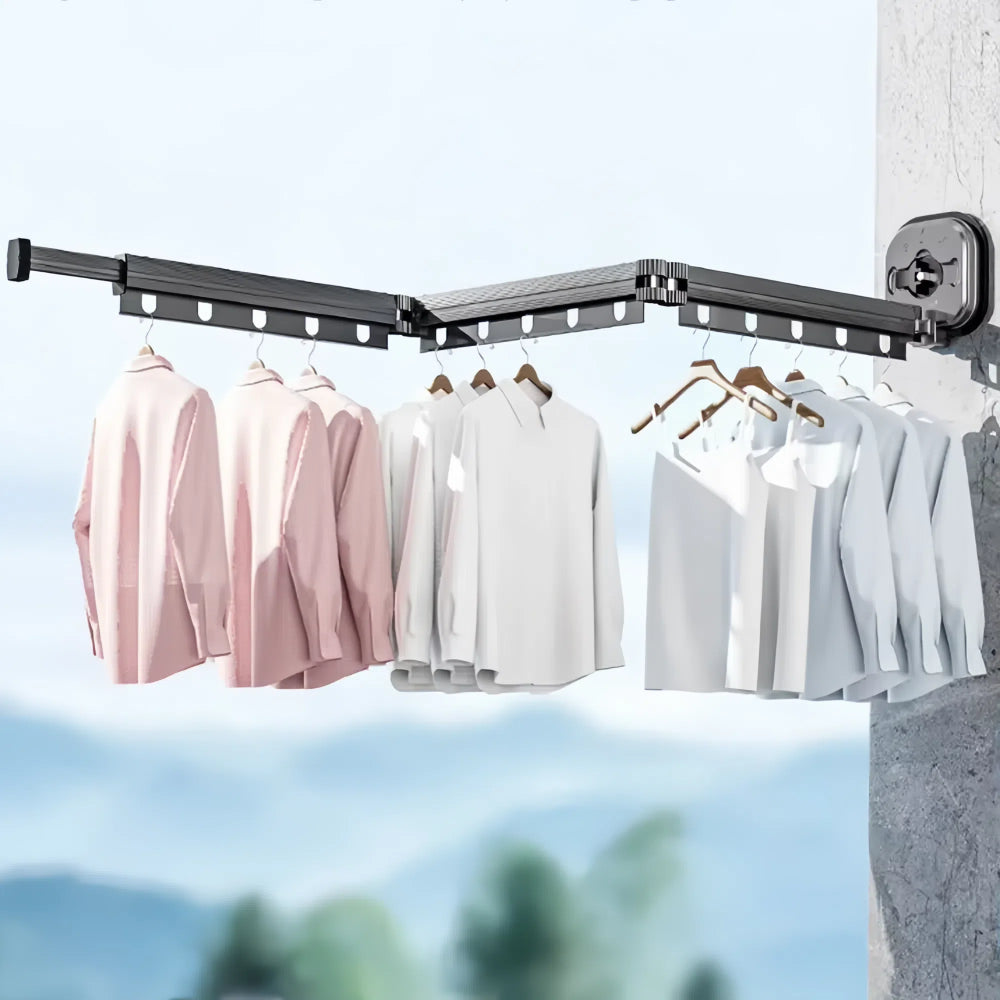 Wall-Mounted Retractable Laundry Drying Rack