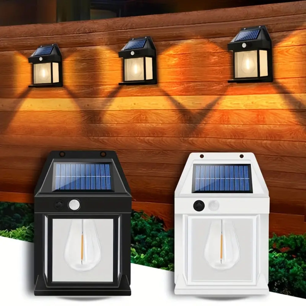 Outdoor Solar Wall Lamp Waterproof Tungsten Filament Lamp Induction Lamp