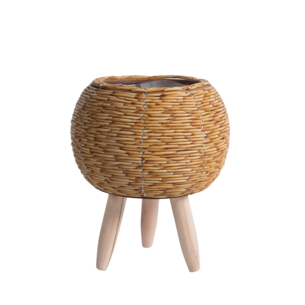 Nordic Style Faux Rattan Plant Stand Flower Shelf Flower Pot