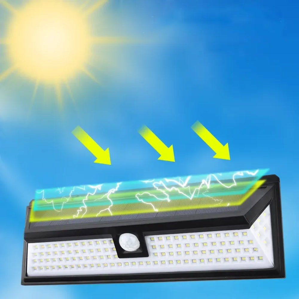 118 LED Solar Motion Sensor Light Outdoor Garden Security Wall Lamp Floodlight