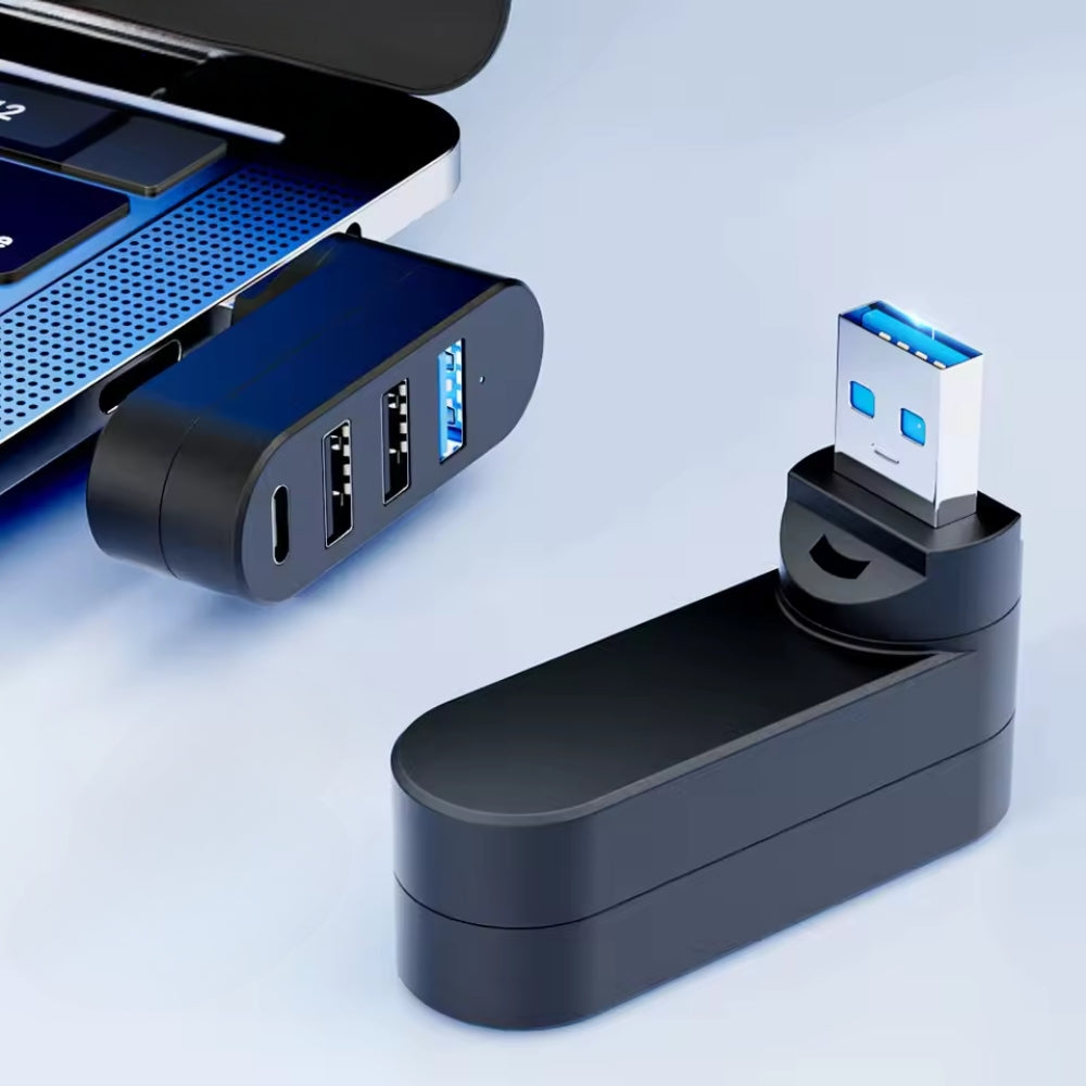 4 in 1 USB Data Hub 180 Degree Rotatable