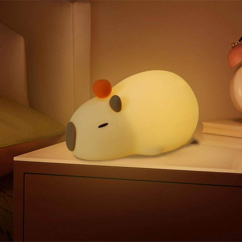 Capybara Silicone Night Light USB Rechargeable Dimmable Lamp