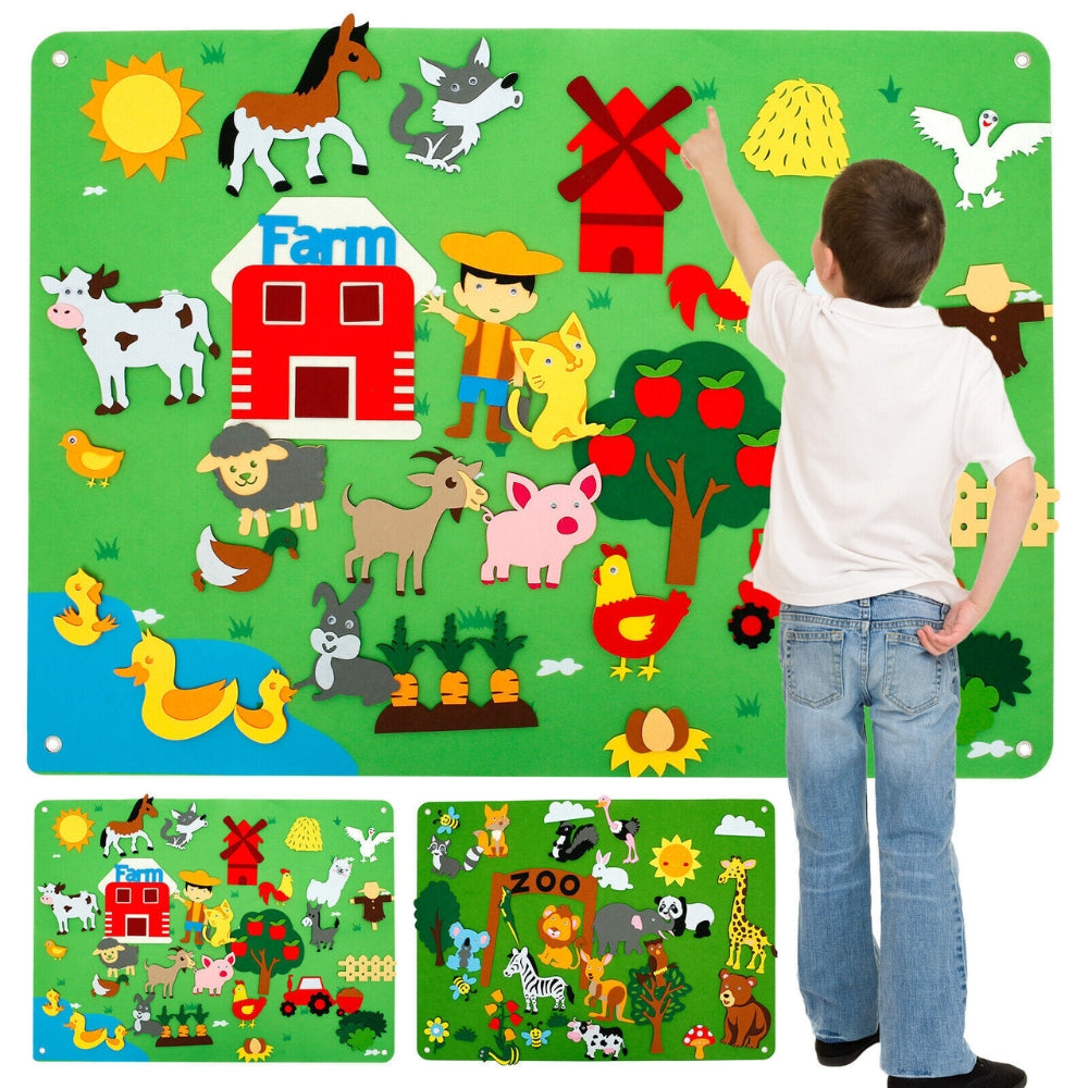 Children's Teaching Felt Board Farm Animals Story Set