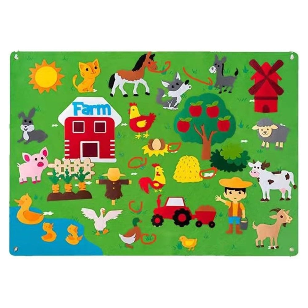 Children's Teaching Felt Board Farm Animals Story Set