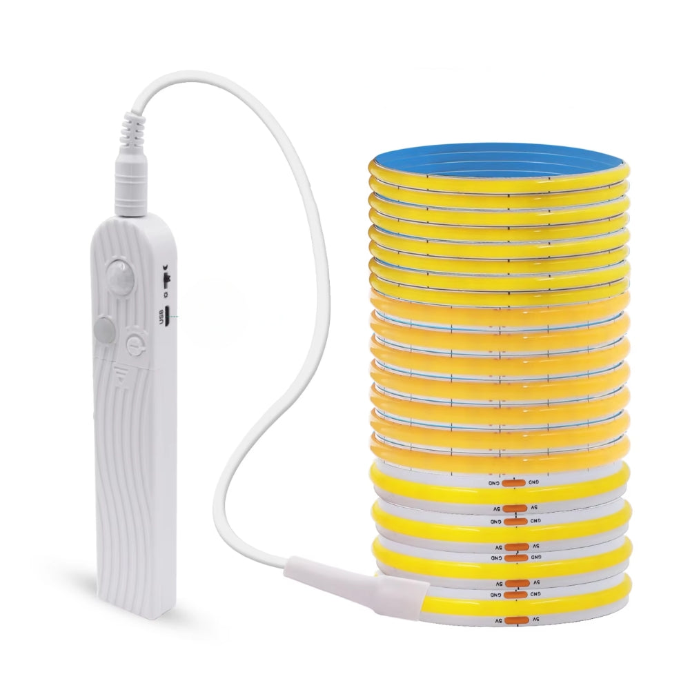 Motion Sensor LED Strip Light 5V Battery Powered Night Lighting for Home