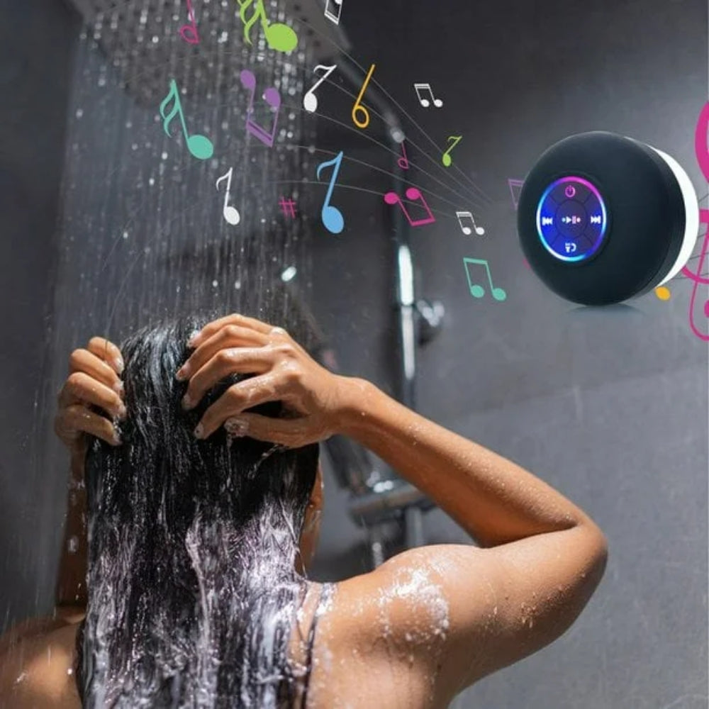 Portable Bluetooth Speaker with LED Waterproof Suction Cup Stereo Sound