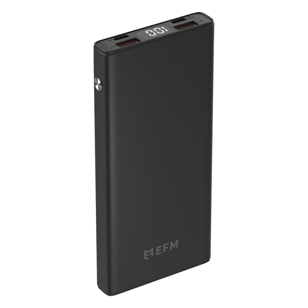EFM 10 000mAh Digital Power BankWith 20W Output - Black