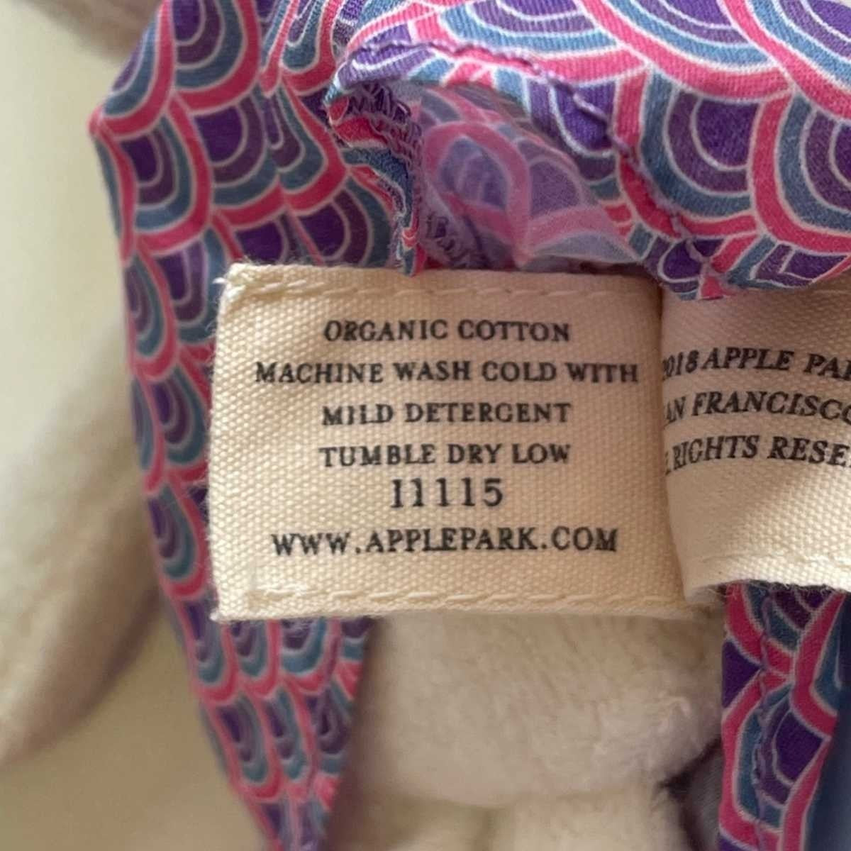 Apple Park White Little Plush Bunny Organic Stuffed Animal for Babies