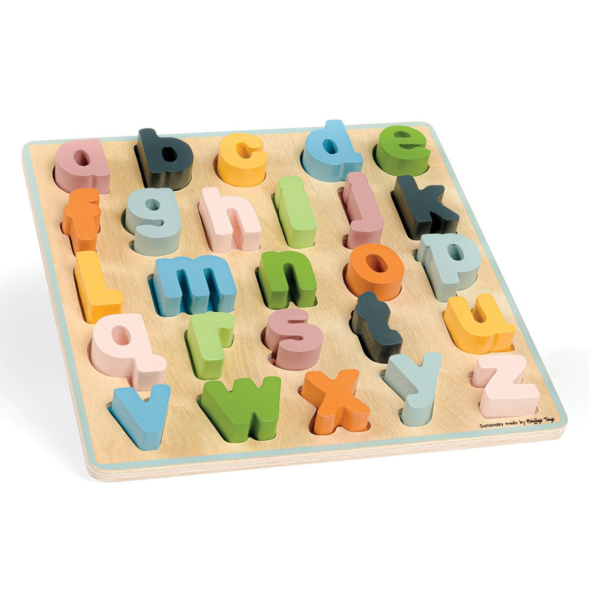 Bigjigs Toys Lowercase abc Puzzle Wooden Alphabet Puzzle for Learning