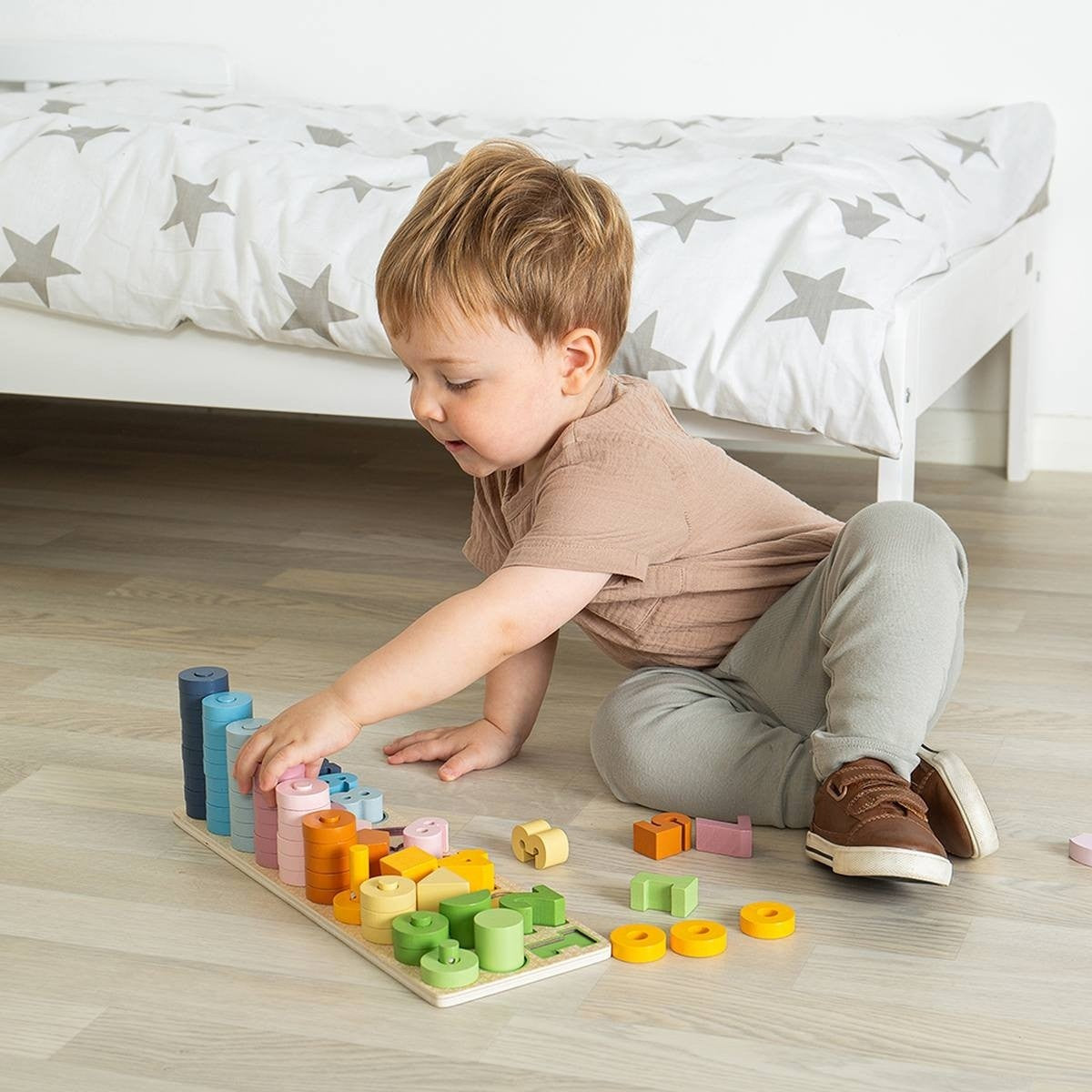Bigjigs Toys Counting Board 1-10 – Wooden Number Learning Toy for Kids