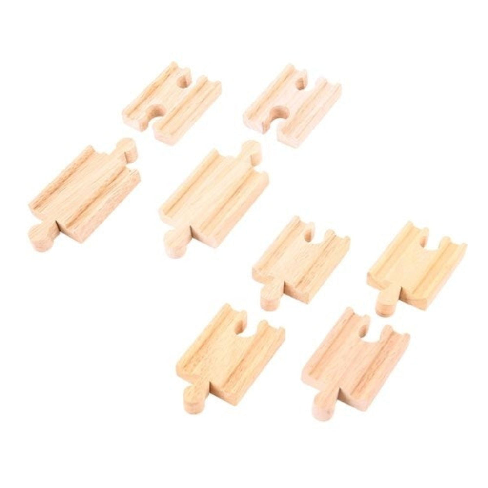 Bigjigs Rail Mini Track Expansion Pack Wooden Train Track Extension Set