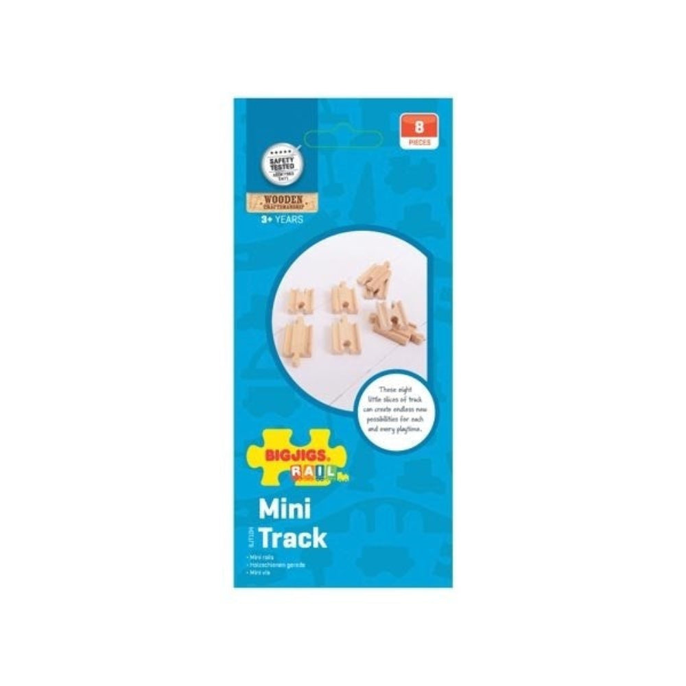 Bigjigs Rail Mini Track Expansion Pack Wooden Train Track Extension Set