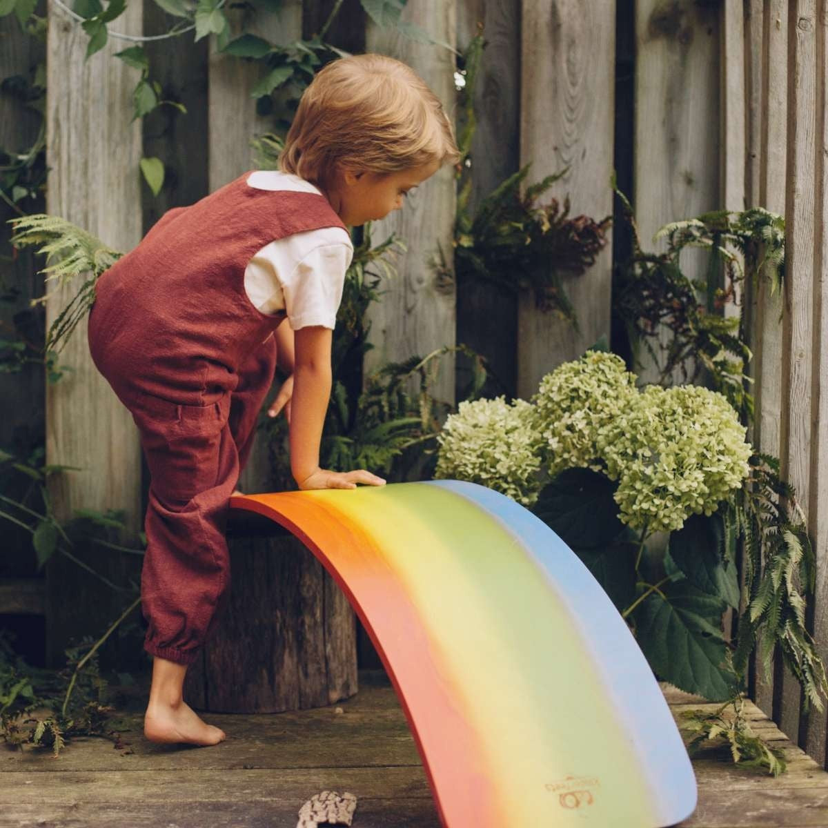 Kinderfeets Rainbow Kinderboard Colourful Wooden Balance Board for Kids
