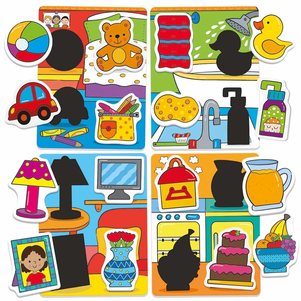 Headu Shape Matching Puzzle Boards Educational Shape and Object Matching Game