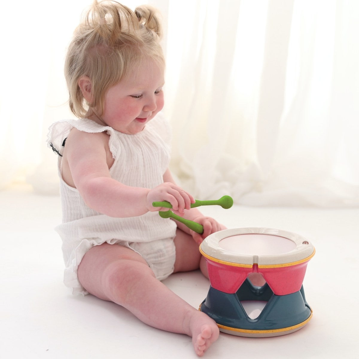 Tolo Toys Bio Classic Drum Musical Toy for Babies and Toddlers Sensory Play