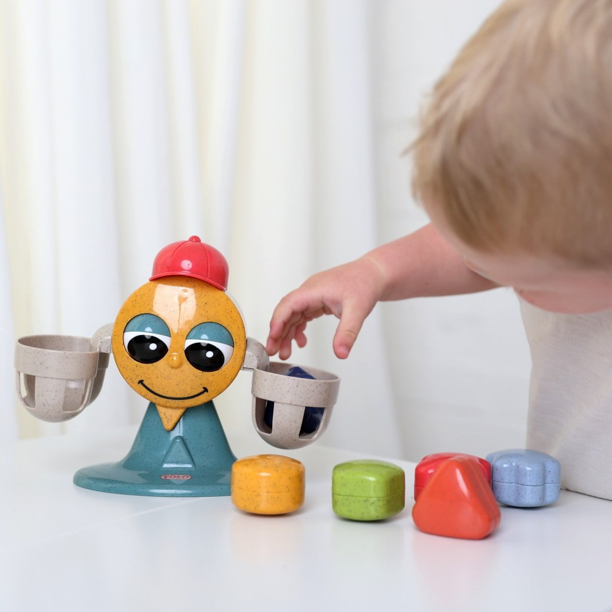 Tolo Toys Organic Bioplastic Balancing Toy Stacking Shapes Game for Toddlers