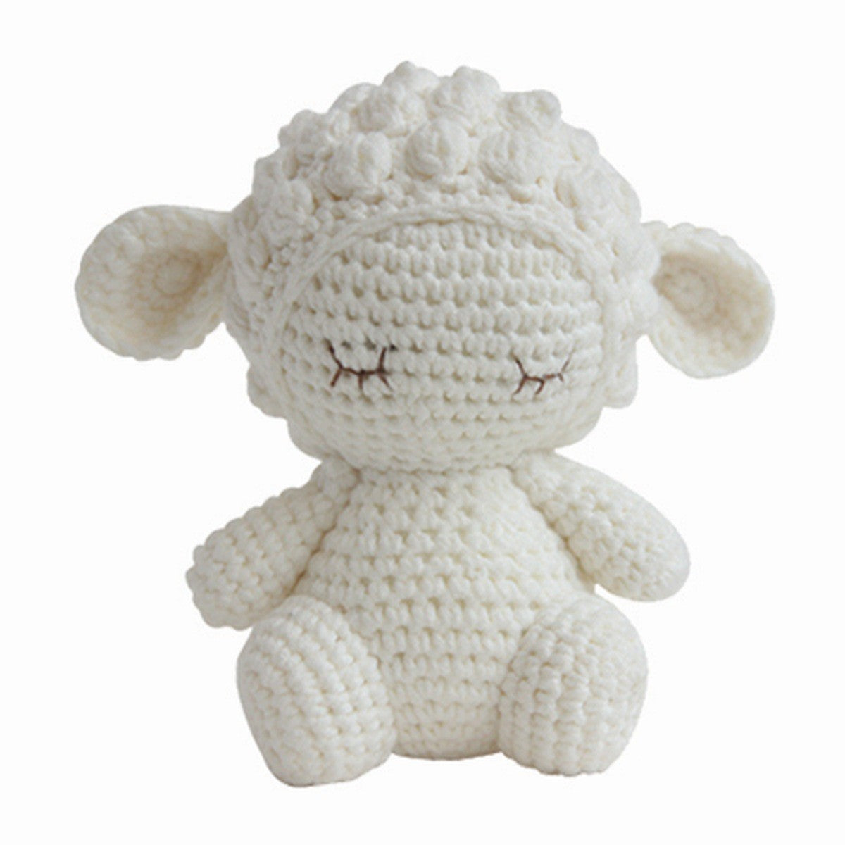Bobi Craft Barbara Mini White Softie Handcrafted Cotton Crochet Plush Toy