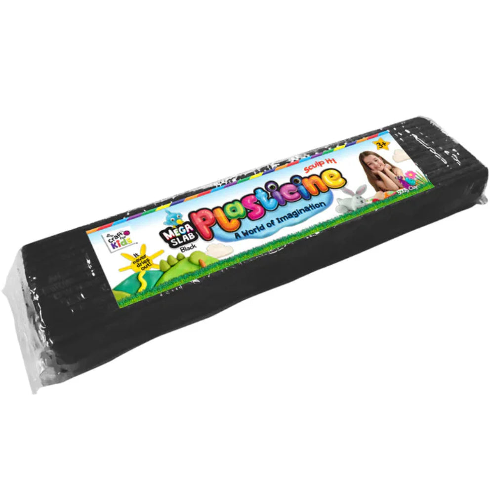 Craft For Kids Plasticine 500 Gram Block - Black (1 500 gm block)