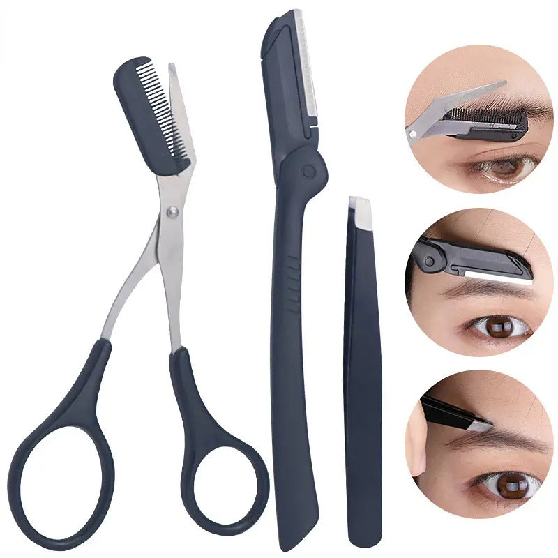 Hansona 3Pcs Elevate  Eyebrow Trimming Set
