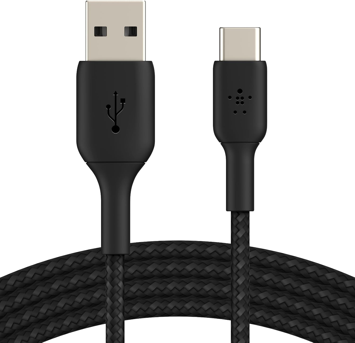 Belkin BoostCharge 2M Braided USB-C to USB-A Cable - Black"
