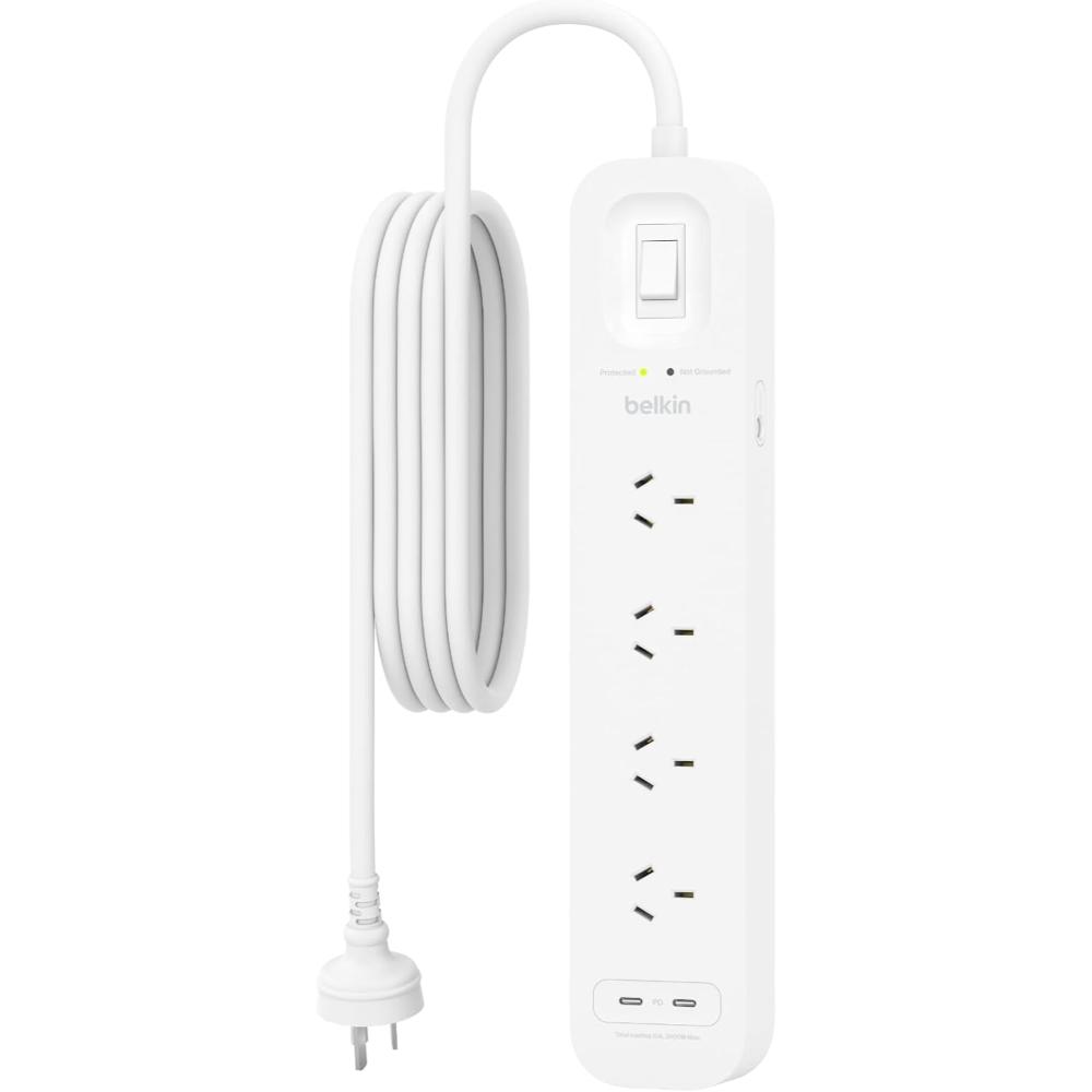 Belkin 4-Outlet Surge Protector with 2 USB-C Fast Charging
