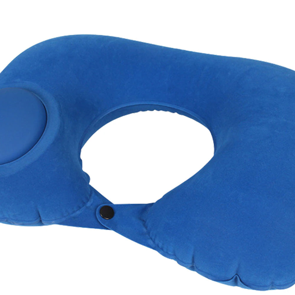 U Shaped Portable Inflatable Manual Pressurized Neck Pillow