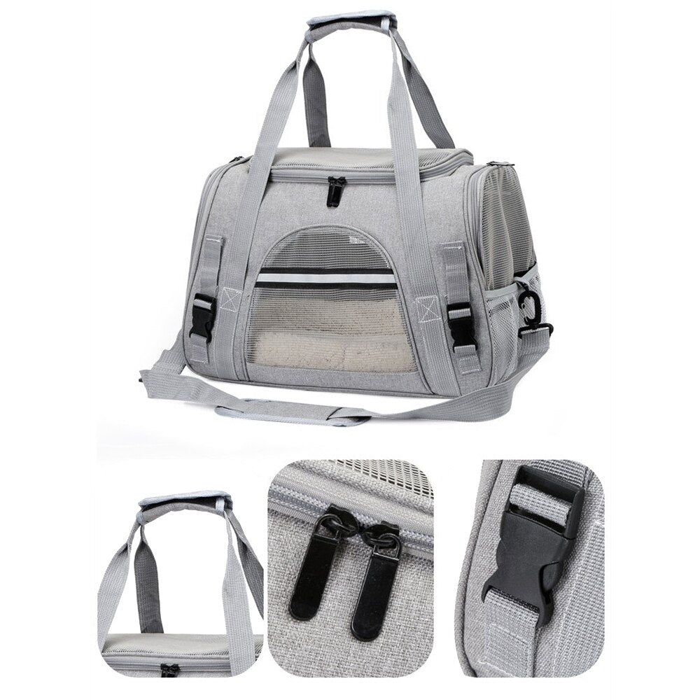 Breathable and Foldable Pet Carrier Safety Pet Travel Handbag